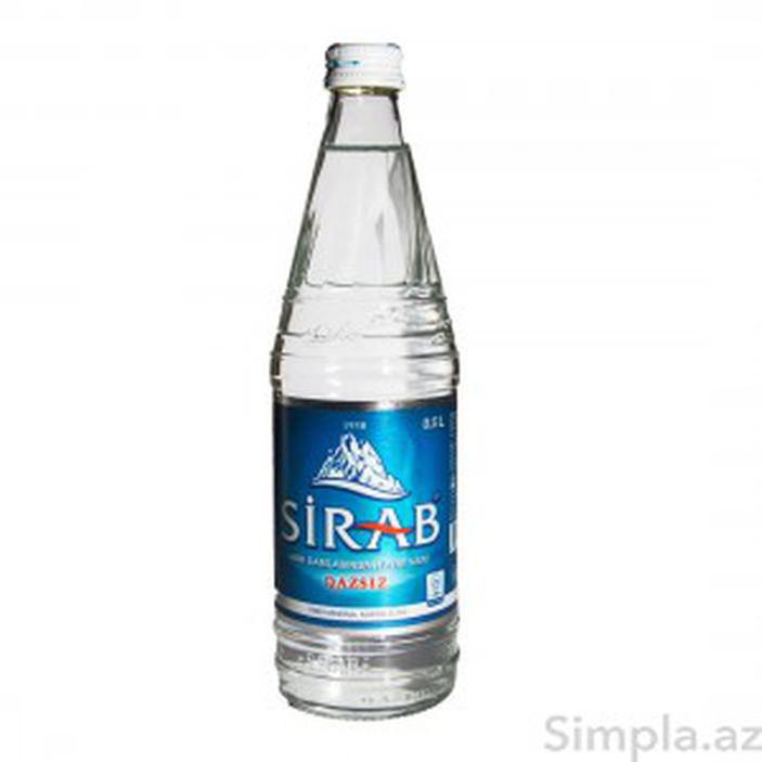 Вода без газа стекло. Сираб минеральная вода. Сираб 0,5л ГАЗ. Азербайджанская минеральная вода Сираб. Sirab 0.5.